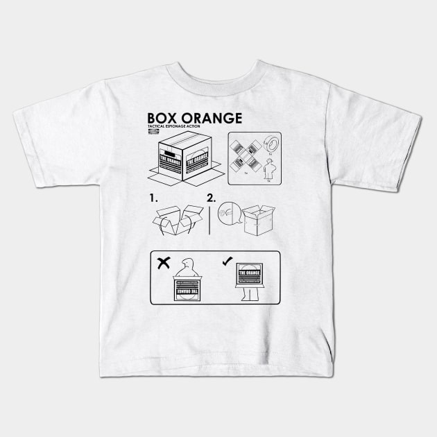 Box Orange Kids T-Shirt by Melonseta